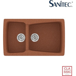 Sanitec Classic 320 Επικαθήμενος Νεροχύτης Γρανίτη Αντιστρεφόμενος Ματ Granite Terracotta 79x50cm