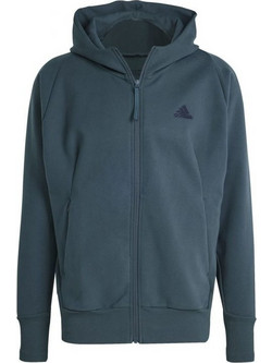 Adidas Z.N.E. Premium Full-Zip Hooded Track Ανδρική Ζακέτα Φούτερ με Κουκούλα και Φερμουάρ Μπλε IR5240