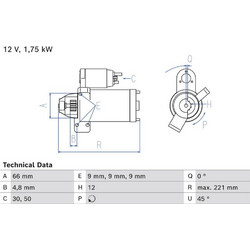 Bosch Μίζα - 0 986 025 510