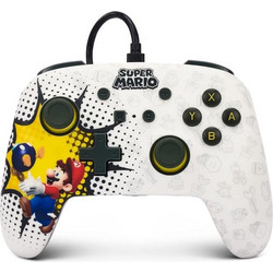 PowerA NSGP0085-01 Bob-Omb Blast Wired Controller PC & Switch White