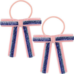 Konges Slojd 2 PACK VELVET BOW ELASTIC (KS101787 MELLOW ROSE) Κορίτσι Collection FW24-25