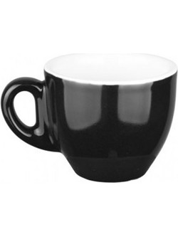 ready Φλυτζάνι Πορσελάνης 70cc, φ6.3x5.5cm, Σειρά Aroma, Μαύρη, LUKANDA (6 ΤΕΜ)