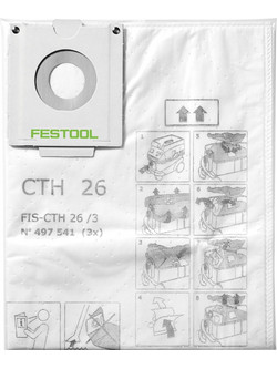 FESTOOL FIS-CTH 26/3 ΣΑΚΟΥΛΑ ΣΚΟΝΗΣ ΑΣΦΑΛΕΙΑΣ 3 ΤΕΜ ΓΙΑ CTH 26 497541