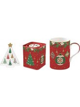 ΣΕΤ ΚΟΥΠΑ 350ml ΜΕ ΠΙΑΤΑΚΙ JINGLE BELLS & KOYTI ΤΣΑΙ