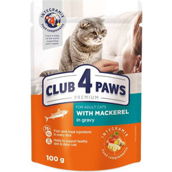 Club 4 Paws Premium Adult with Mackerel in Gravy 100gr