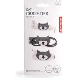 Πιάστρα Καλωδίων Cat Cable Ties 3 Τεμάχια Kikkerland