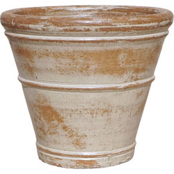 MarHome Πιθάρι Κασπώ Στρογγυλό Εκρού Φ55x48cm