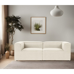 Papatya Fora 2 Καναπές 2θέσιος Υφασμάτινος Ecru 214x105x66cm
