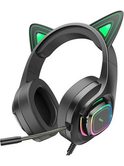 Hoco W107 Gaming Headset Over Ear Black Green