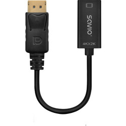 Adapter Savio DisplayPort (M) v1.2 - HDMI A (F) v1.4, 4K, AK-62