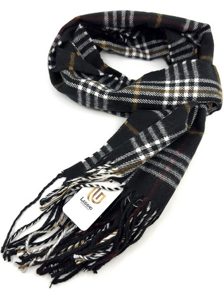 Legend - LGS-3021-133 - Double Face - Black - Κασκόλ KASHMIR TOUCH - black