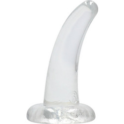 Shots RealRock Curved Smooth with Suction Cup Dildo με Βεντούζα 11.5cm Clear
