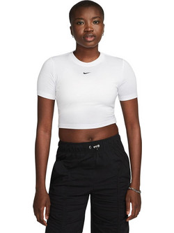 Nike Sportswear Essential Γυναικείο Αθλητικό Crop Top Λευκό FB2873-100