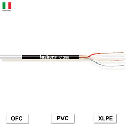 TASKER C286 PVC Καλώδιο Μικροφώνου Μινιατούρα 2x0.22mm, Μαύρο (Bulk m)