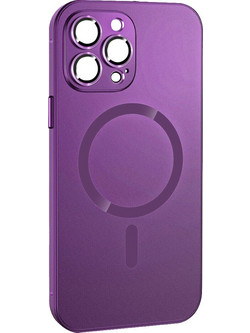 ObaStyle Metal Effect Magnetic Soft Cover Case για Apple iPhone 12 Pro - Μωβ