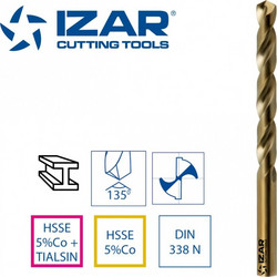 Izar 1016 Τρυπάνι μετάλλων κοβαλτίου HSSE 5,0mm