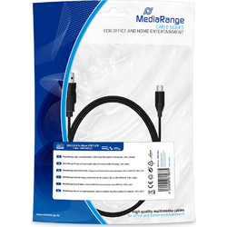 Καλώδιο MediaRange Charge and sync, USB 2.0 to micro USB 2.0 B plug, 1.8m, black Μαύρο