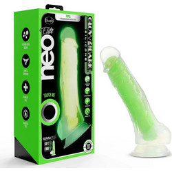 Blush Neo Elite Glow In The Dark Neon Ρεαλιστικό Dildo με Βεντούζα 19cm Πράσινο