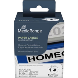 Χάρτινες Ετικέτες Γενικής Χρήσης MediaRange (Dymo 99014/S0722430) 54x101mm/220 pcs (Μαύρα Γράμματα σε Λευκό Φόντο)