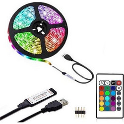Andowl Αδιάβροχη Ταινία LED Τροφοδοσίας USB (5V) RGB Μήκους 3m Σετ με Τηλεχειριστήριο Q-DT30