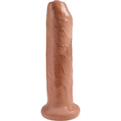 Pipedream King Cock Uncut Penis Ρεαλιστικό Dildo με Βεντούζα 17.8cm Caramel