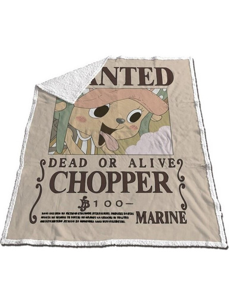 ONE PIECE - Sherpa Blanket 130x170cm - Chopper "Dead or Alive"