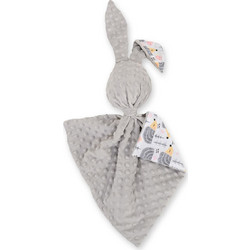 Cuddly rabbit double-sided - hedgehogs gray/gray
