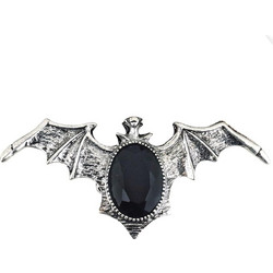 Αποκριάτικo Δαχτυλίδι Gothic Νυχτερίδα Ασημί (7130N)