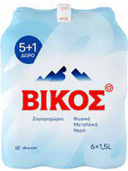 Βίκος Φυσικό Μεταλλικό Νερό 6x1,5lt
