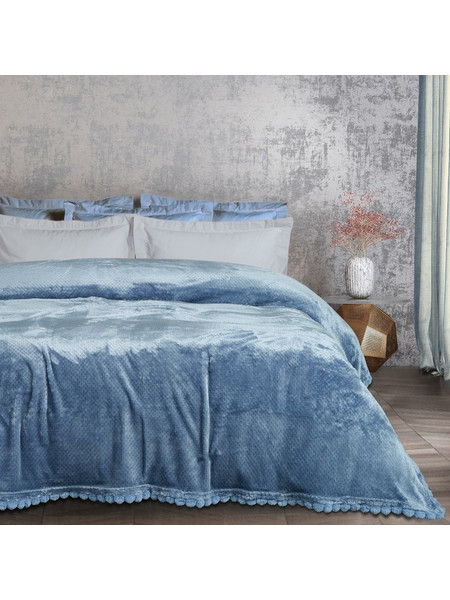 Das Home Κουβερτα Fleece 220Χ240 1186 Dusty Blue Dusty Blue