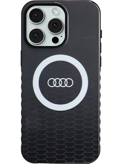 Audi IML Big Logo MagSafe case for iPhone 15 Pro Max - black