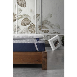 Ανώστρωμα υπέρδιπλο διαστάσεων 160x200x7cm Soft με καπιτονέ κάλυμμα εμποτισμένο με Aloe Vera