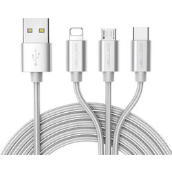 JELLICO GS-13, 3 σε 1 Καλώδιο Lightning / Type-C / Micro Usb 1.2m