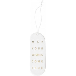 Πορσελάνινο Στολίδι Star Picture May Your Wishes LBTRD0092442 9x3,5cm White-Gold Raeder