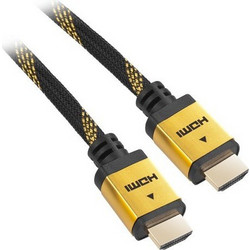 GoGEN Καλώδιο HDMI 1.4 Braided HDMI Male to HDMI Male 1.5m Black HDMI150MM04