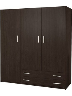 Sarris SB Τρίφυλλη Ντουλάπα Ρούχων Wenge 150x60x180cm 28