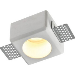 Inlight Χωνευτό τετράγωνο σποτ από γύψο 1XGU10 D:8cm (Χ0011-WH)
