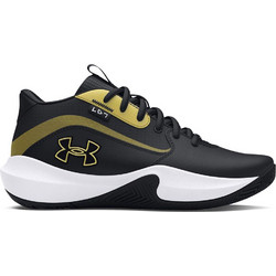 Under Armour Lockdown 7 Παιδικά Αθλητικά Παπούτσια για Μπάσκετ Μαύρα Χρυσά 3028513-001