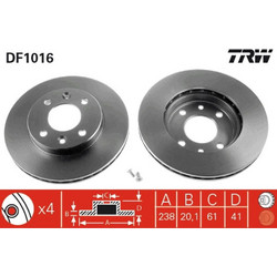 Trw Δισκόπλακα - DF1016