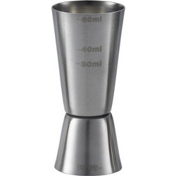 Διπλή Μεζούρα Ποτών με Χωρητικότητα 30/60ml 509140 Inox