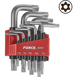 FORCE TOOLS 5098T Σειρά κλειδιά TORX tamperprof μετρύπα (9 τεμ)