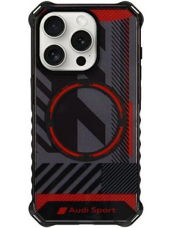 Audi IML Sport MagSafe Case iPhone 15 Pro 6.1" black/black hardcase AU-IMLMIP15P-RSQ/D2-BK