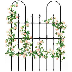 Costway Μεγάλη Κήπου Σχάρα Αναρρίχησης 146 x 186 cm με Μεταλλικούς Σωλήνες και Επικάλυψη PE GT4272