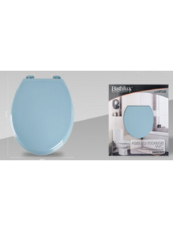 Bathlux Καπάκι Λεκάνης Οβάλ Πλαστικό Γαλάζιο 40x35cm S-50592