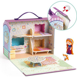 Djeco Tinyly Κουκλόσπιτο σε Βαλιτσάκι Τροχόσπιτο DJ06952