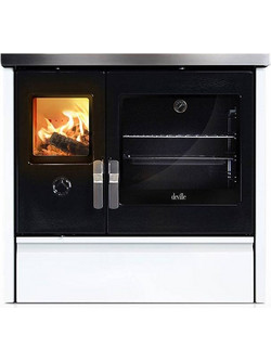 Deville Melisse 90 White Μαντεμένια Ξυλόσομπα με Φούρνο 9kW