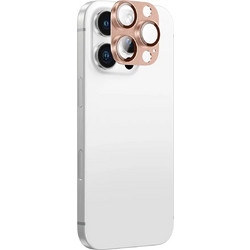 AmazingThing Aviation-Grade Alloy Tempered Glass Lens For Iphone 16 Pro / 16 Pro Max Camera Lens - Rose Gold - (IP16CAMPGGLA)