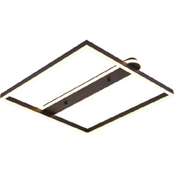 Inlight Πλαφονιέρα οροφής LED 35W 3CCT σε μαύρη απόχρωση D:50x50cm (6110)