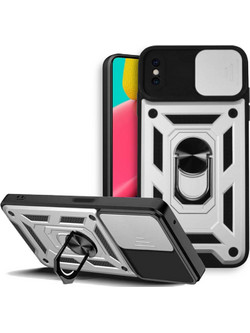 Bodycell Armor Slide Θήκη με Ring Silver (iPhone XS Max)