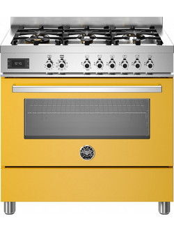 Bertazzoni PRO96L1EGIT Κουζίνα Ηλεκτρική 86lt με Εστίες Αερίου 89.5cm